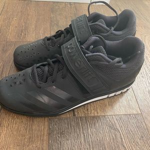 Black Adidas Powerlift Weightlifting Shoes